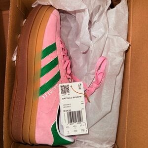 Adidas Gazelle Bold Pink with Green Accents